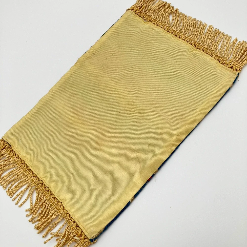 Vintage Japanese Uchishiki Buddhist Altar Cloth Kinran Gold Brocade Runner 14.5
